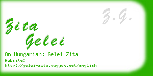 zita gelei business card